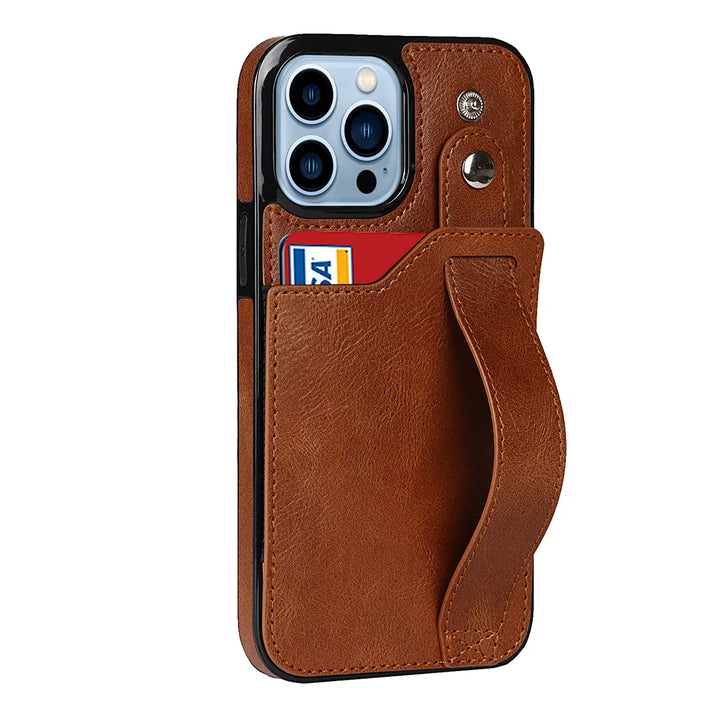 iPhone protective case with card slots - premium leather case